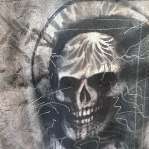 NEW men’s stage wear rocker clothes XL shirt motorcycle skull design